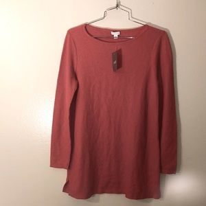 J Jill orange sweater , crew neck ,size XS.